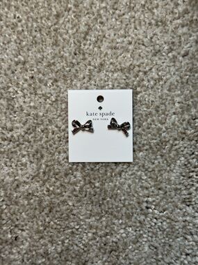 KATE SPADE Silver Mini Bow Studs